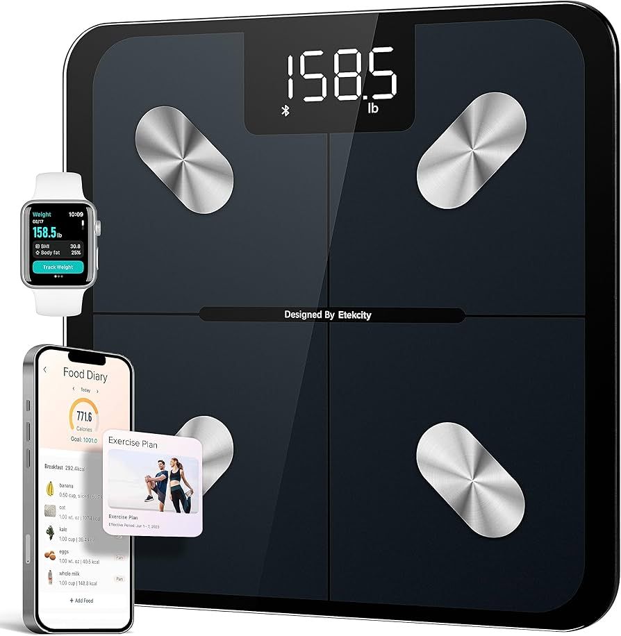 Etekcity Smart Bluetooth Body Composition Scale, Accurate Digital Bathroom Weighing for BMI, Musc... | Amazon (US)