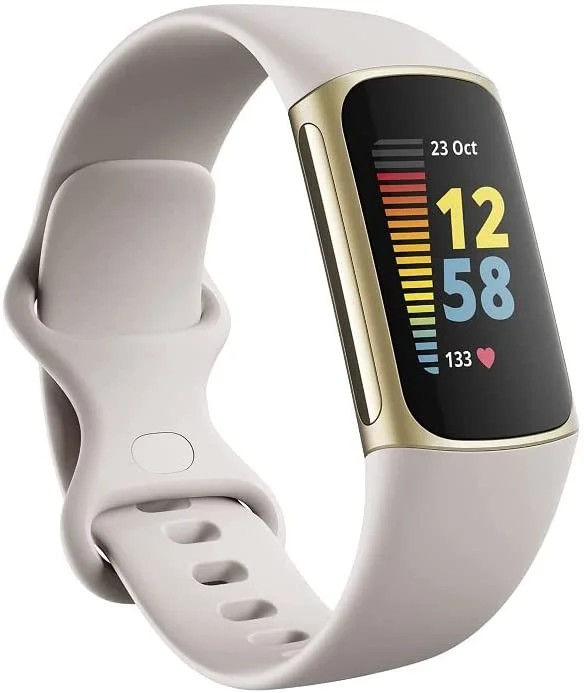 Refurbished Fitbit Inc CHAR5-LUN-W(FB421GLWT-FRCJK) Charge 5, One Size, Lunar White/Soft Gold - W... | Walmart (US)