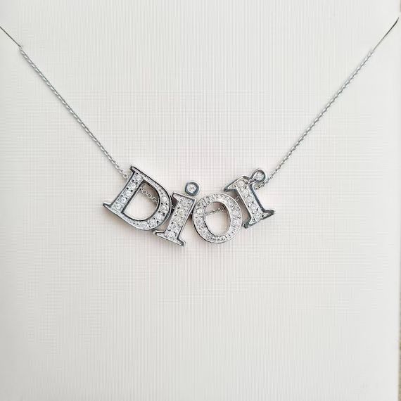 Dior Swarovski Crystal Charm Necklace | Etsy ROW