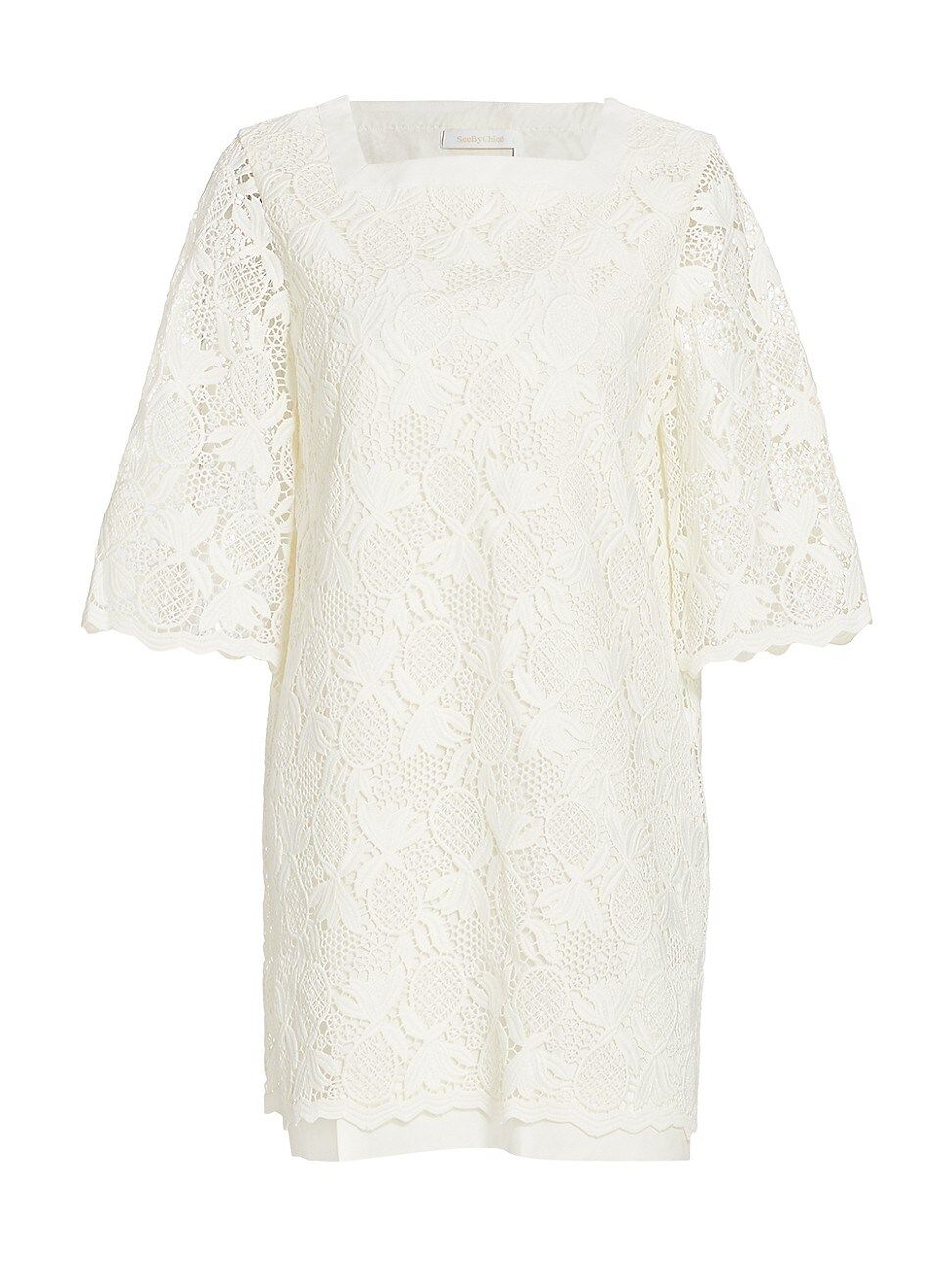 See by Chloé Women's Pineapple Lace Dress - Pristine White - Size 6 | Saks Fifth Avenue