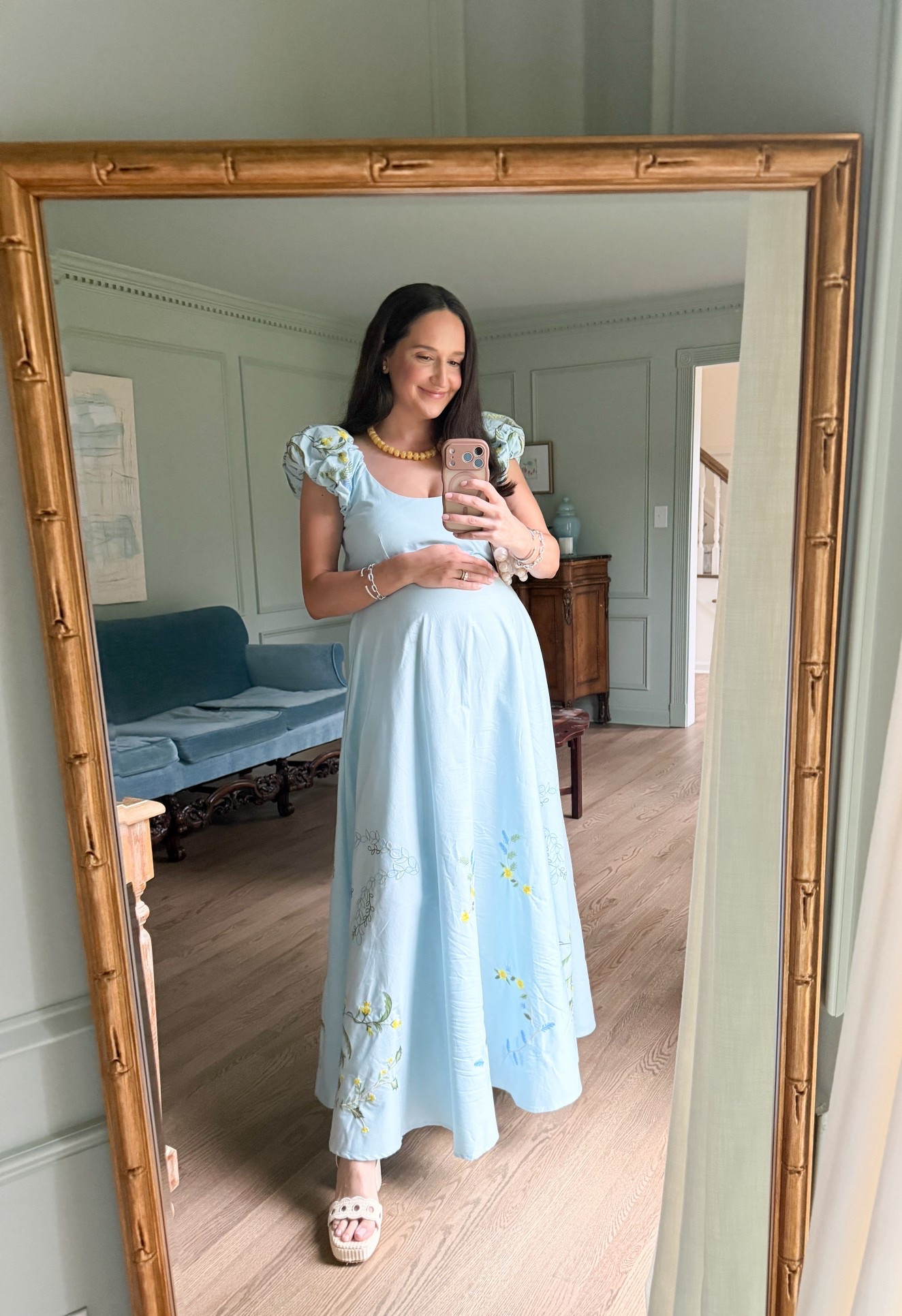 Welcome party ready 💕 30 weeks pregnant, usually a small wearing a medium. The top runs a little big. Shoes tts 

#LTKBump #LTKWedding #LTKootd