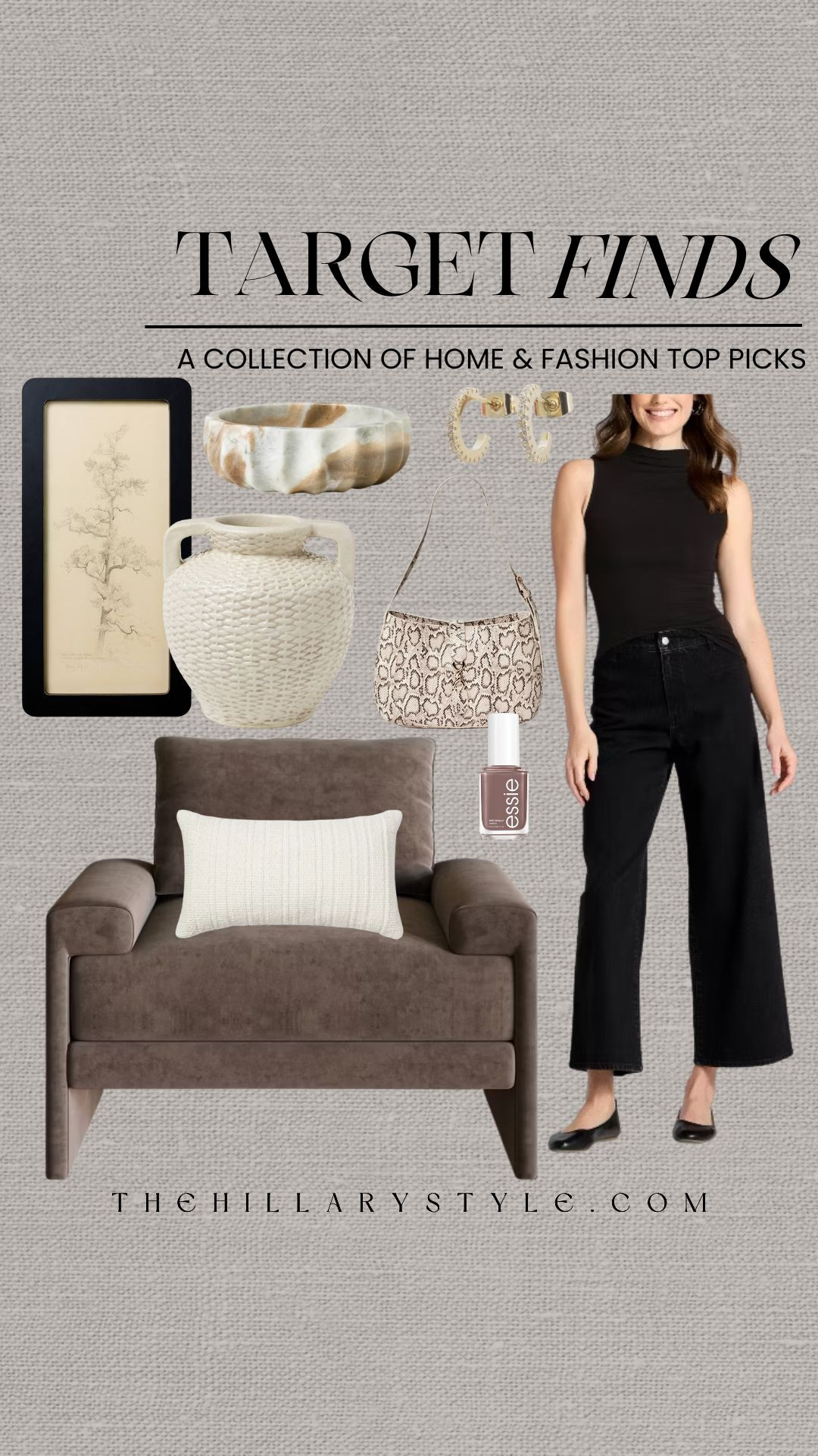 Target Finds: Winter Neutrals & Cozy Home Aesthetic
Elevate your space with these affordable Target finds! ❄️ There is nothing better than a fresh winter refresh to make your home feel like a cozy sanctuary. I am currently obsessed with the Threshold x Studio McGee collection—the textures are giving major "quiet luxury" vibes without the high price tag. From velvet chairs to earthy stoneware and neutral accent pillows, these pieces are perfect for layering. Whether you're styling a "poetcore" reading nook or updating your living room for 2026, these winter neutrals are the ultimate staples for a timeless, high-end look on a budget. 🏠✨

#TheHillaryStyle #TargetFinds #TargetStyle #WinterDecor #NeutralHome #StudioMcGee #CozyAesthetic #HomeDecorInspo #PinterestHome #WinterNeutrals2026 #AffordableLuxury #InteriorDesignTrends #QuietLuxuryHome #TargetHome 

 

#LTKmomlife #LTKSeasonal #LTKHome