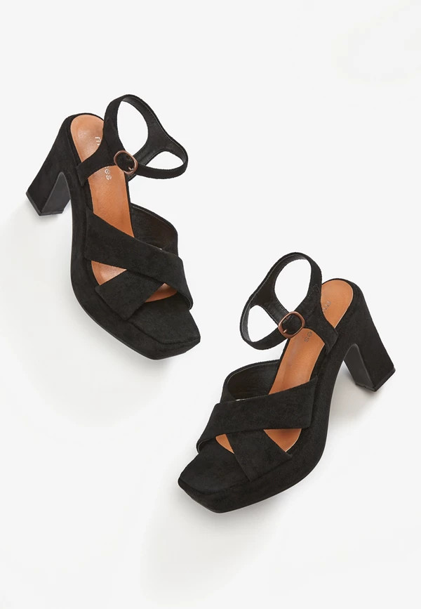 Olivia Cross Strap Block Heel | Maurices