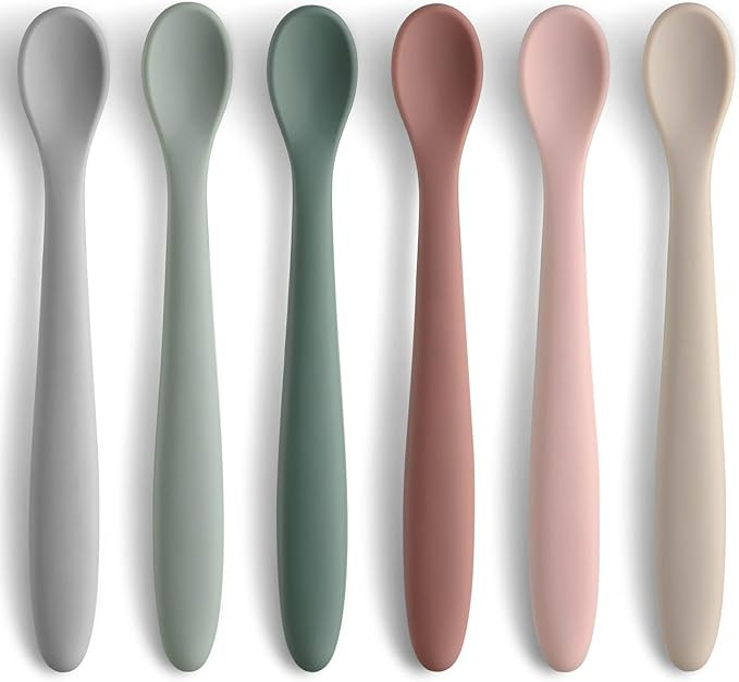 6-Piece Silicone Feeding Spoons for First Stage Baby and Infant, Soft-Tip Easy on Gums I Training... | Amazon (US)
