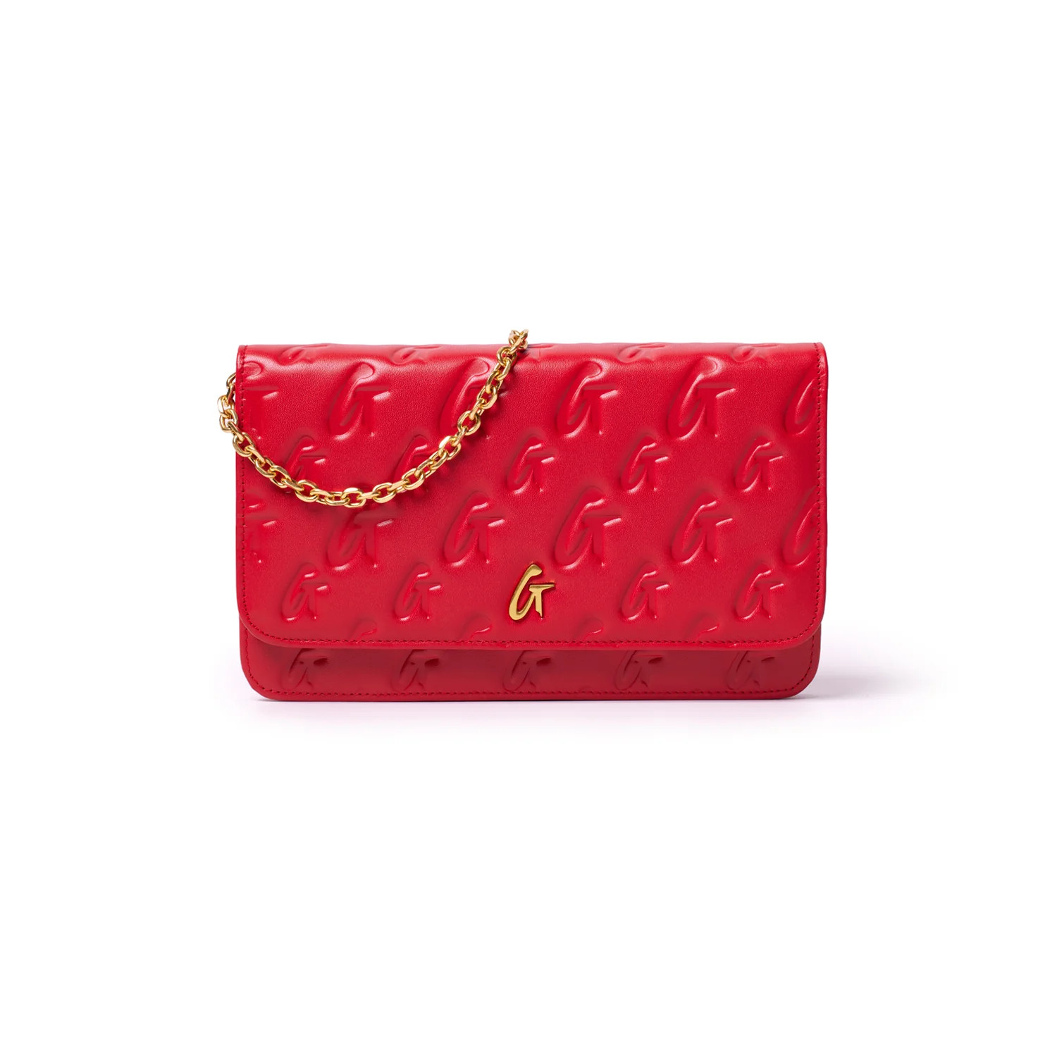 MONOGRAM GOLD WOC - RED | Glam-Aholic Lifestyle