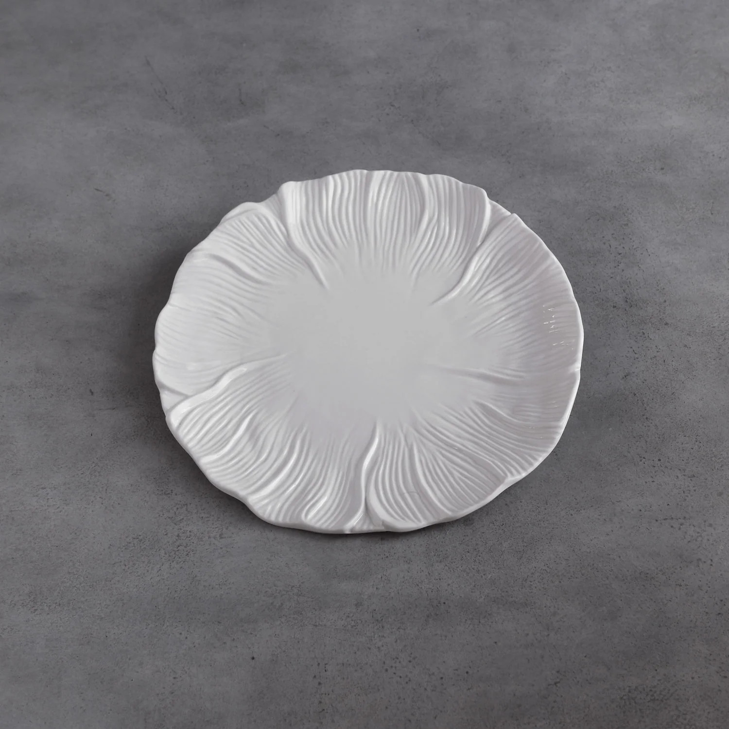 VIDA Lettuce Dinner Plate Set of 4 (White) | Beatriz Ball