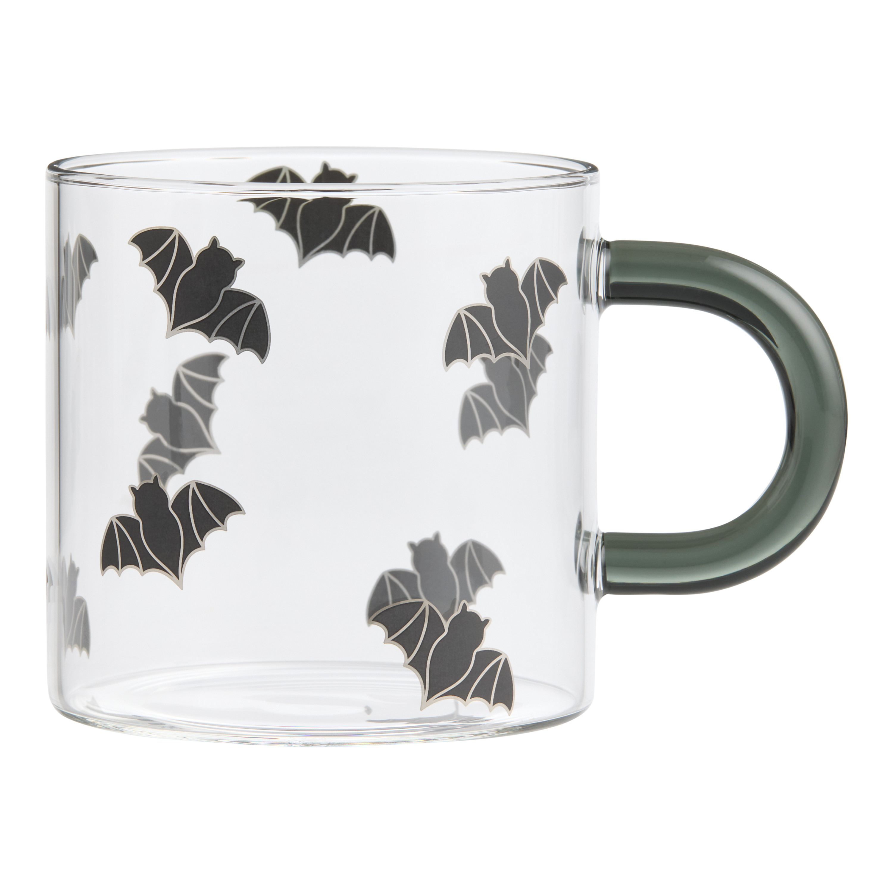 Modern Halloween Borosilicate Glass Mug with Colored Handle | World Market
