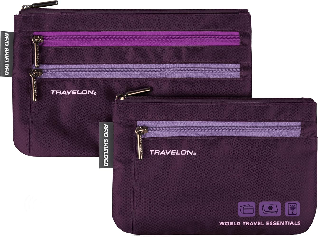 Travelon World Travel Essentials Set of 2 Currency and Passport Organizers | Amazon (US)