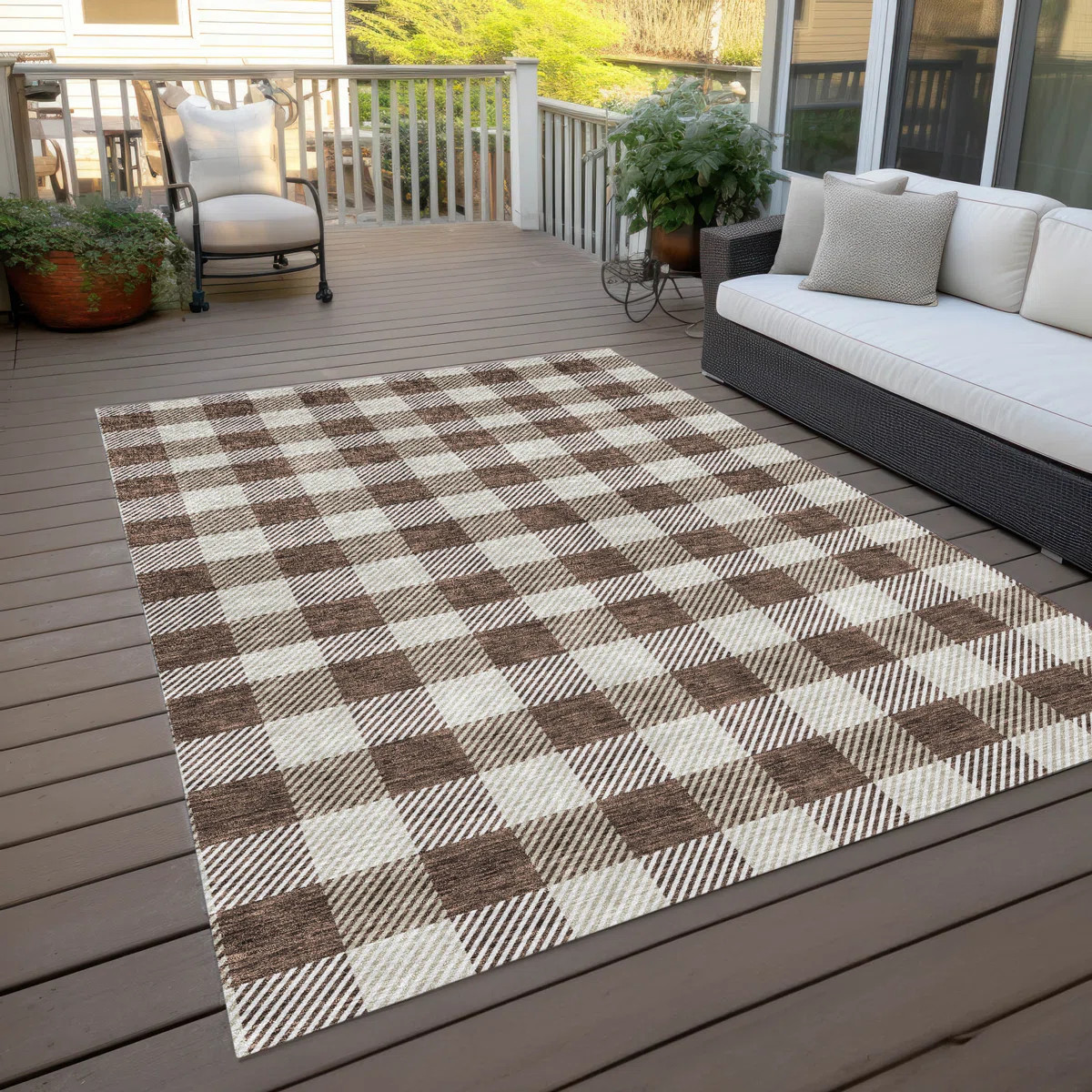 Plaid Indoor / Outdoor Rug | Wayfair North America