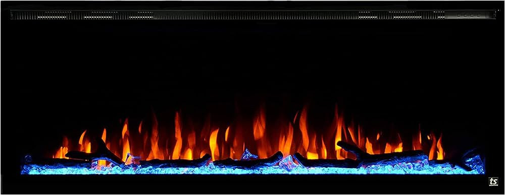 Touchstone Sideline Elite Smart 50” WiFi-Enabled Electric Fireplace - in-Wall Recessed - 60 Col... | Amazon (US)
