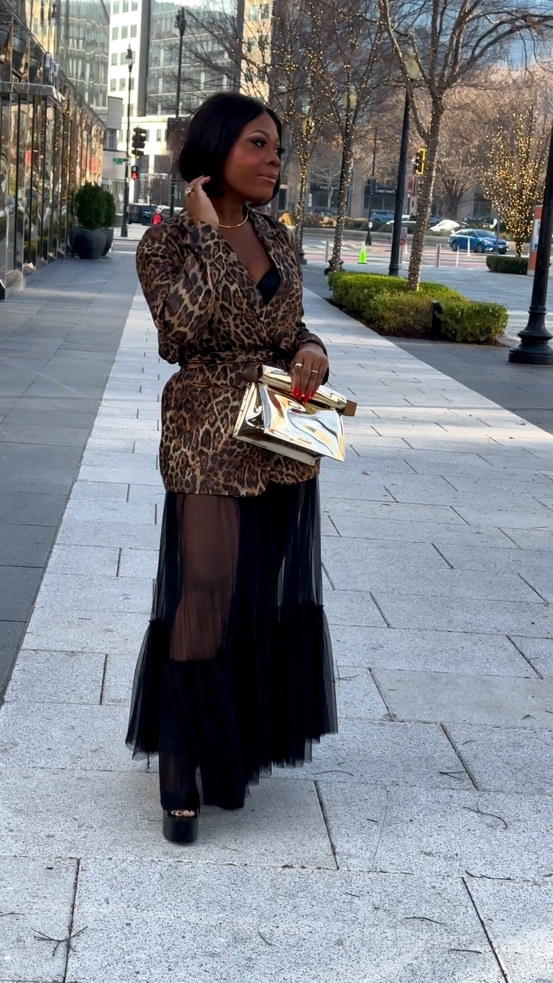 Styled this leopard print blazer top today for a holiday party outfit maybe 🤔 or datenight :) I love how it turned out 

#LTKMidsize #LTKSeasonal #LTKHoliday