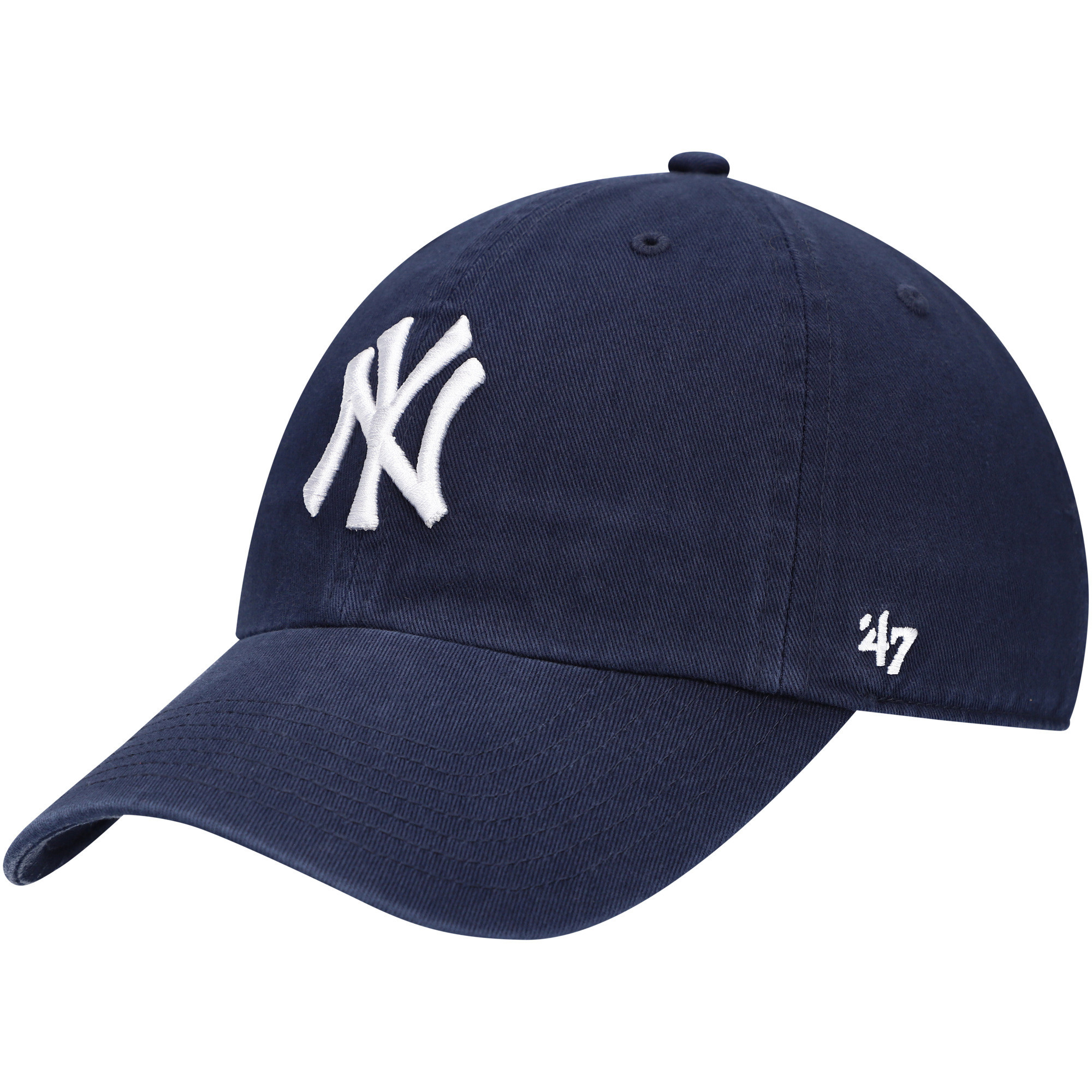 Youth '47 Navy New York Yankees Team Logo Clean Up Adjustable Hat | Fanatics
