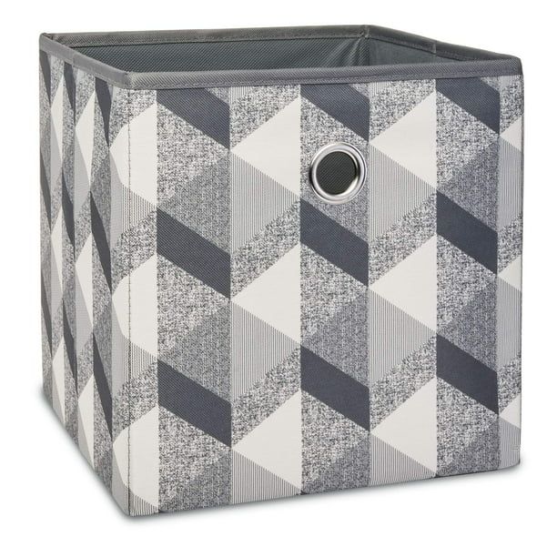 Mainstays Collapsible Fabric Cube Storage Bins (10.5" x 10.5"), 4 Pack, 3D Geo | Walmart (US)