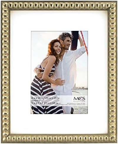 MCS 8x10 Inch Bead Frame with 5x7 Inch Mat Opening, Champagne (47605) | Amazon (US)