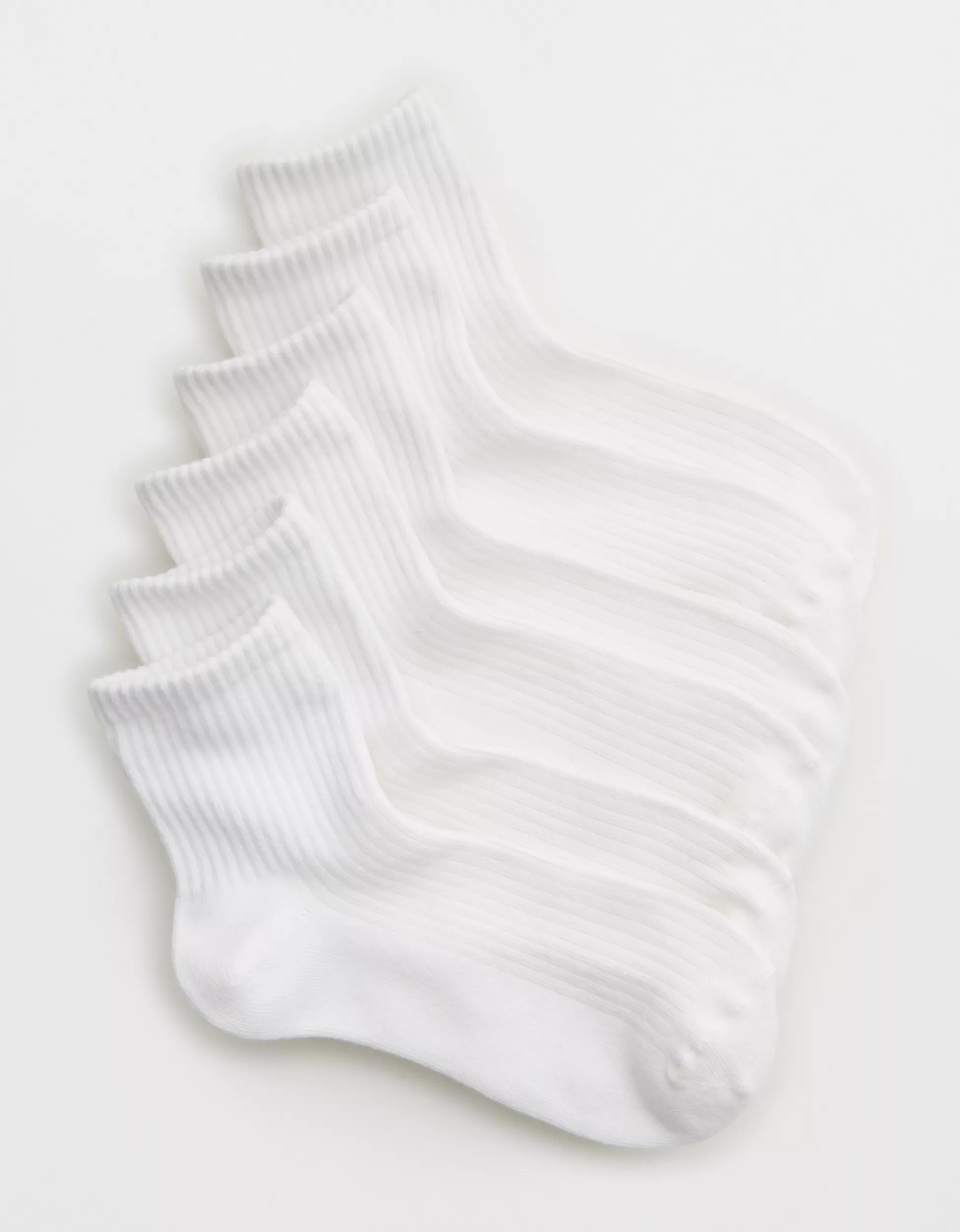 Aerie Basic Cotton Ribbed Quarter Sock 3-Pack | American Eagle Outfitters (US & CA)