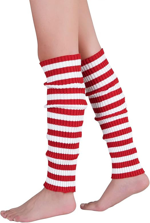 Century Star Neon Ribbed Leg Warmers for Women Girls Juniors Knitted Retro Leg Warmer for 80s Par... | Amazon (US)