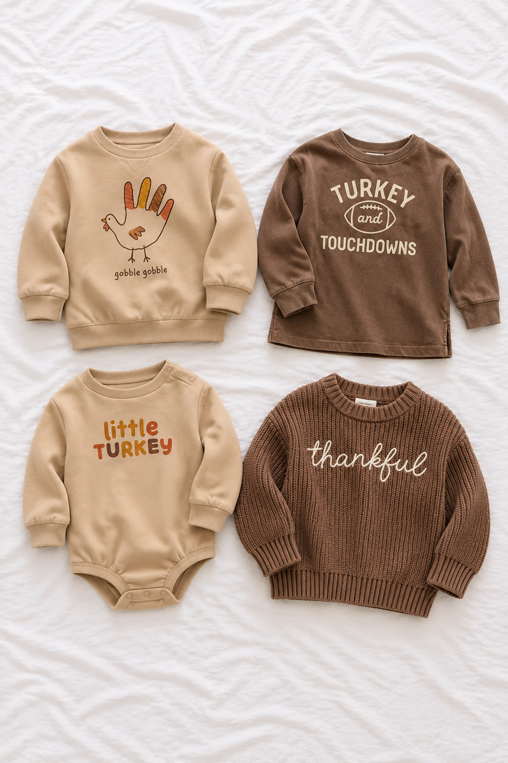 The sweetest little Thanksgiving lineup 🤎🦃 From “gobble gobble” to “thankful,” these neutral fall pieces are perfect for Thanksgiving dinner, school festivities, and all the November photos!
-
#ThanksgivingOutfits #KidsFallFashion #ToddlerStyle #ThanksgivingKids #FallKidsClothes 

 #LTKmomlife #LTKBaby #LTKKids