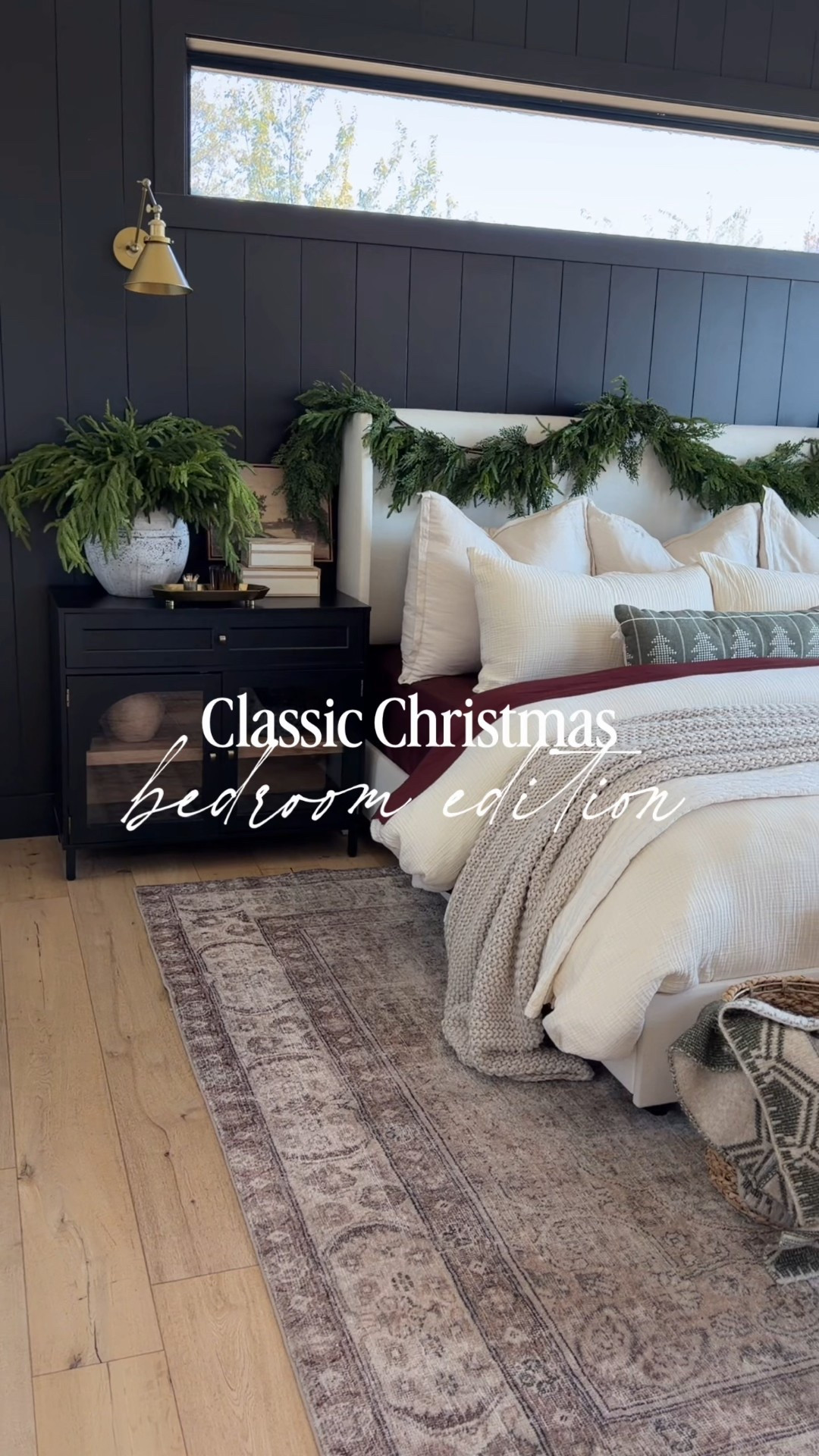Cozy, layered, and a little bit festive — this is what Christmas mornings are made of. The bedding is all from Quince, including the Airy Gauze Duvet in Undyed and Bamboo Sheets in Burgundy for a soft holiday touch. I added a chunky knit throw from Target, the decorative green pillow from Woven Nook, and finished with fresh garland from Darby Creek Trading. The bed, rug, and nightstands are all from Wayfair, creating the perfect mix of timeless and cozy.

holiday bedroom decor, cozy Christmas bedding, neutral Christmas bedroom, Quince bedding, Wayfair home finds, Darby Creek garland, Target throw blanket, Woven Nook pillows, layered bedding, Christmas bedroom ideas, modern holiday home, neutral holiday style


#LTKHome #LTKSaleAlert #LTKHoliday