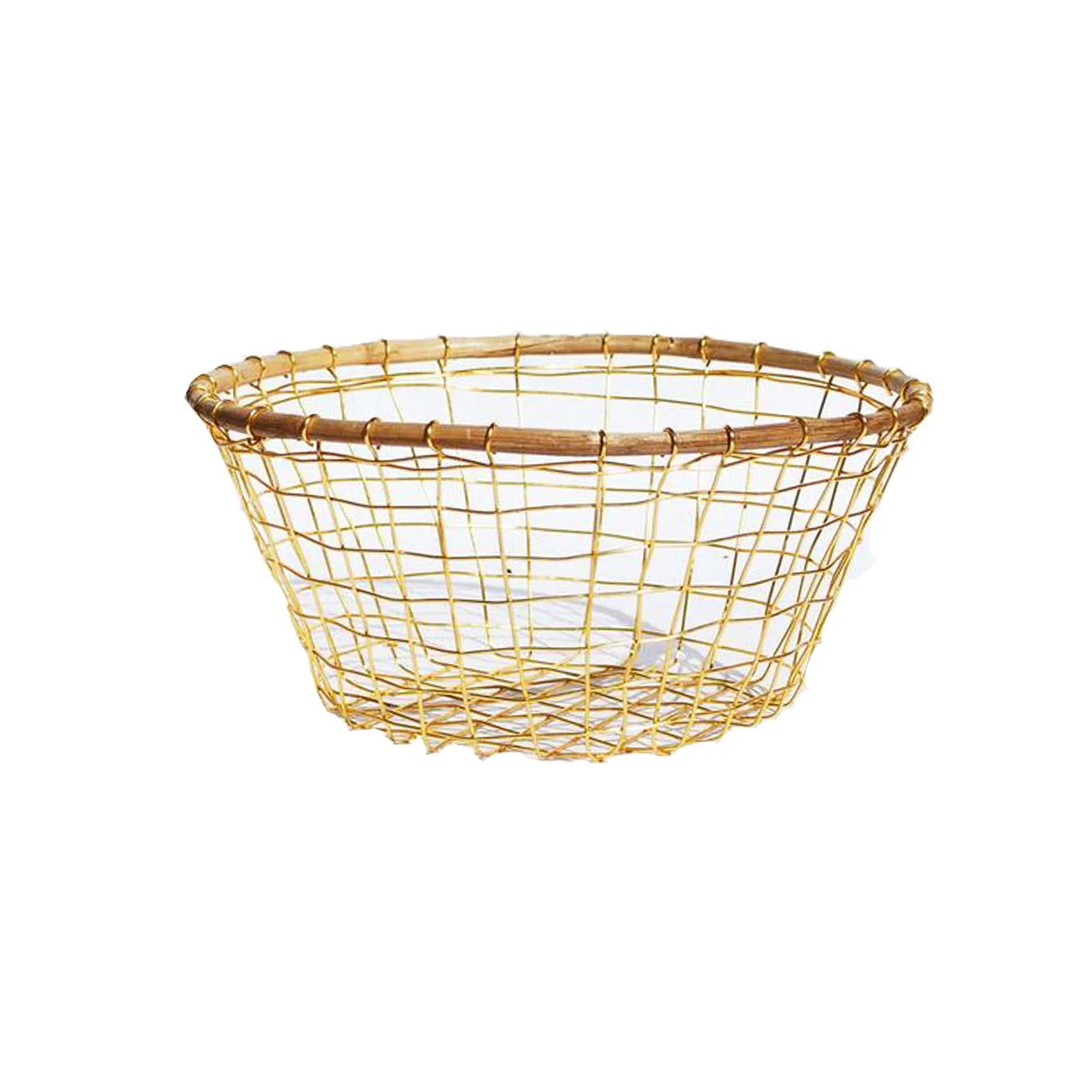 Brass and Cane Vegetable Basket | Brooke and Lou