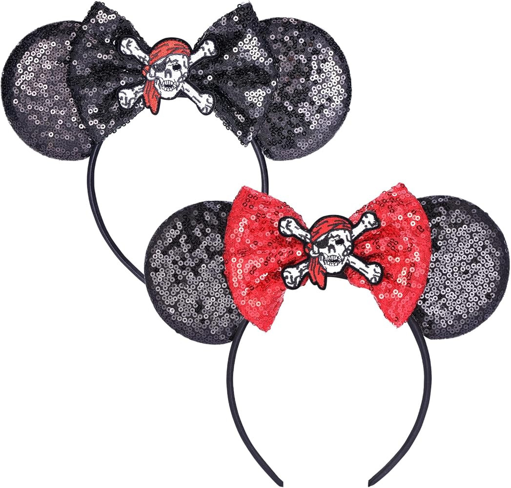 Pirate-Accessories Women Costume Mouse Ears Headband Bow Men Cosplay Party | Amazon (US)