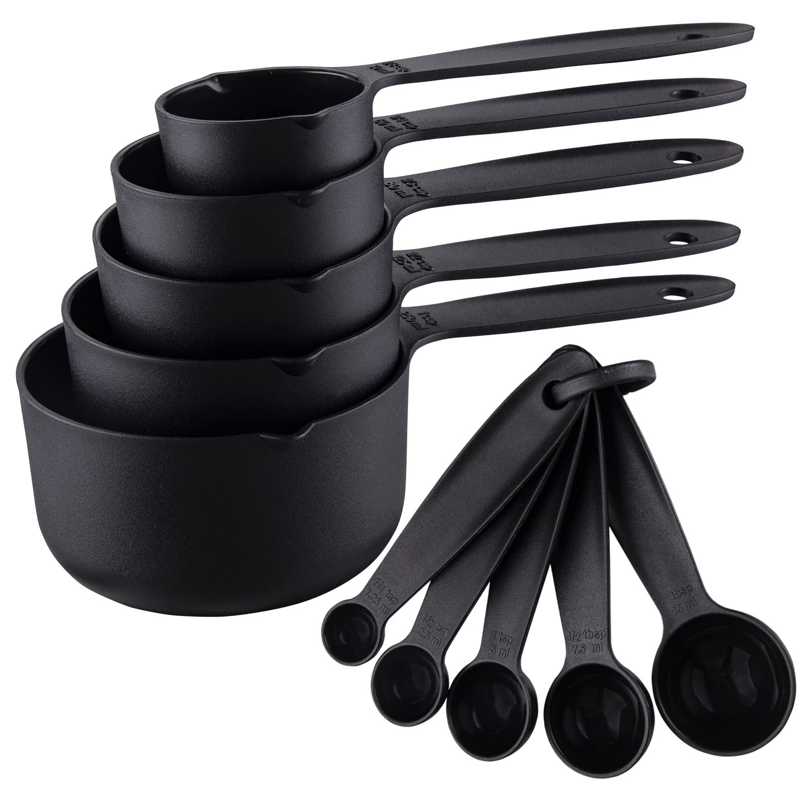 Measuring Cups and Spoons Set of 10, Plastic Measuring Cups and Spoons for Baking&Kitchen, Engrav... | Amazon (US)