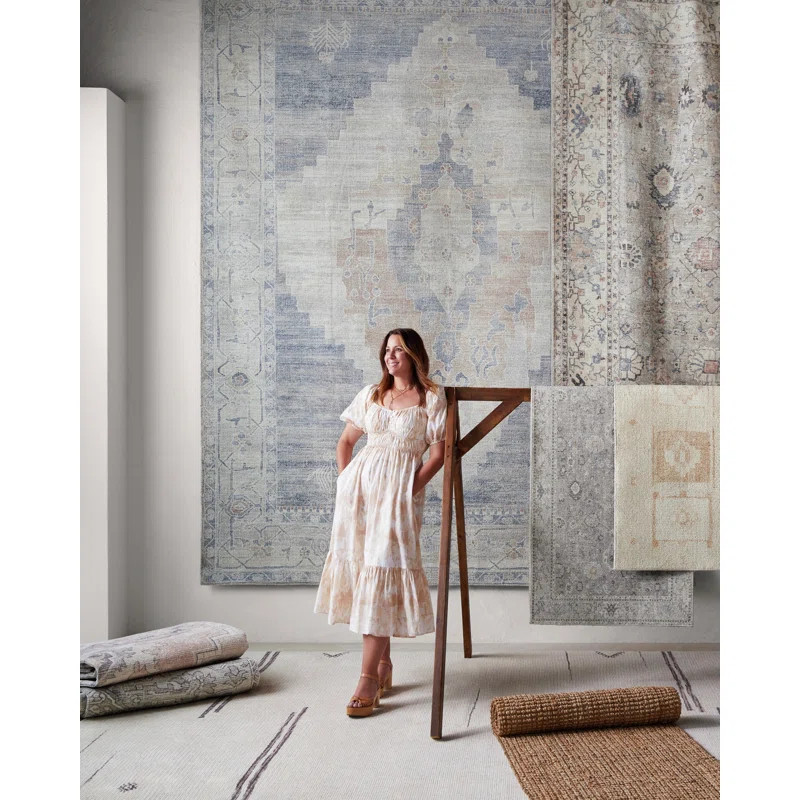 Becki Owens x Surya Margot Oriental Light Gray/Beige Area Rug | Wayfair North America