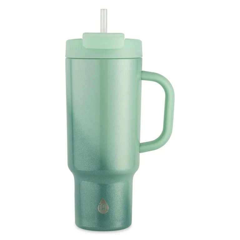 TAL Stainless Steel Hudson Tumbler with Straw 40 fl oz, Shimmering Green | Walmart (US)