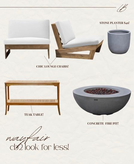 CB2 look for less Wayfair patio finds up to 80% off!! 

#LTKhome #LTKsalealert #LTKSeasonal