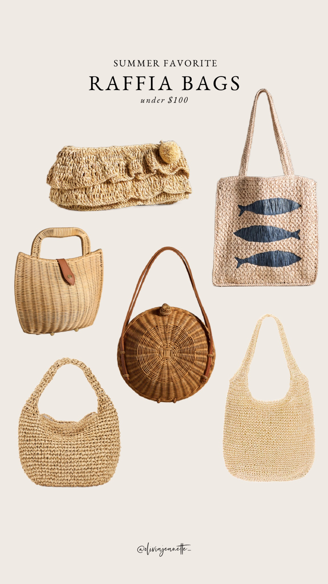 Summer raffia bags under $100! 

#LTKSummerEdit #LTKFindsUnder100