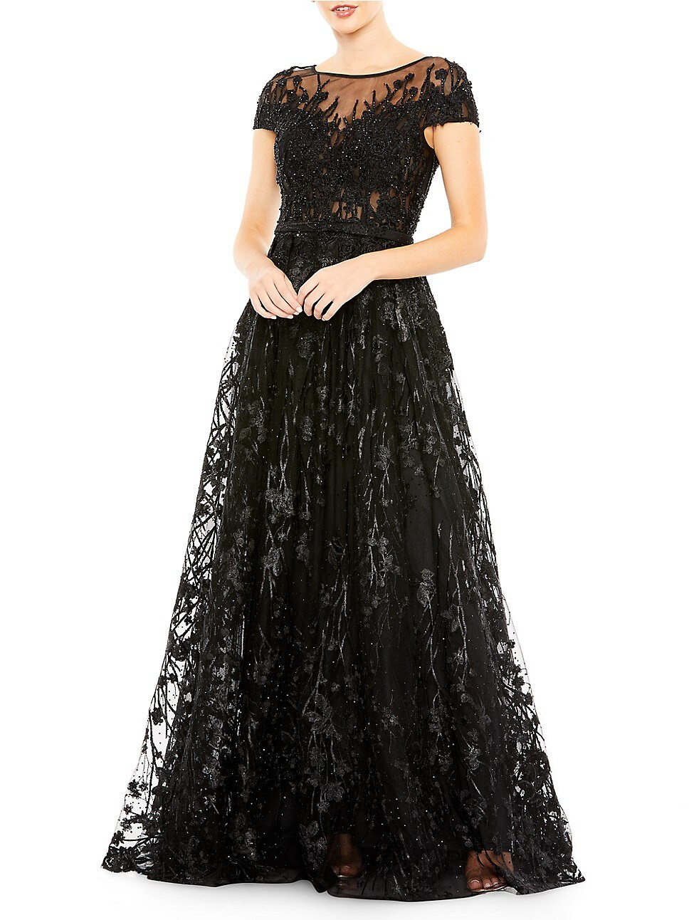 Embellished Tulle A-Line Gown | Saks Fifth Avenue