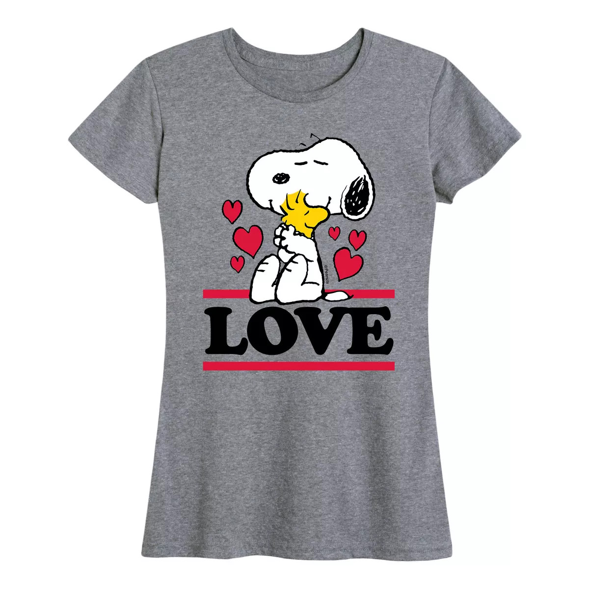 Women's - Peanuts - Love Snoopy Woodstock Short Sleeve Graphic T-Shirt | Target