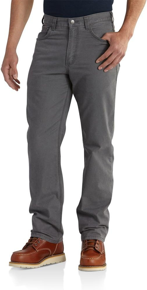 Carhartt Men's Rugged Flex Relaxed Fit Canvas 5Pocket Work Pant | Amazon (US)