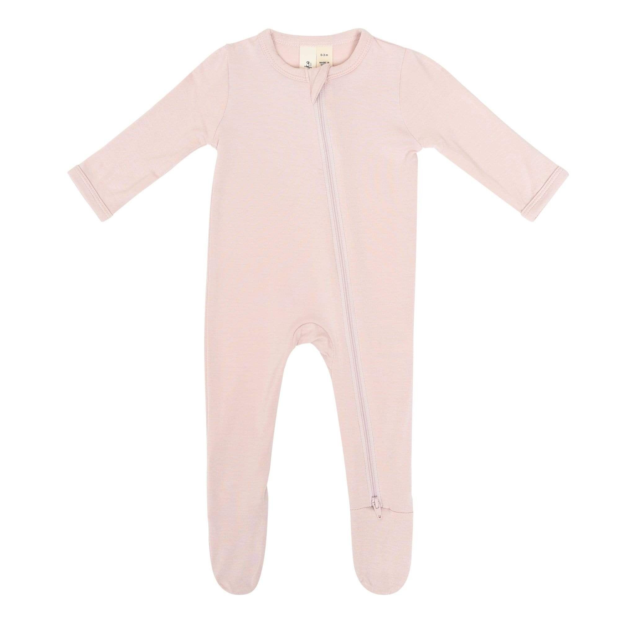 Double Zippered Footie in Blush | Kyte BABY