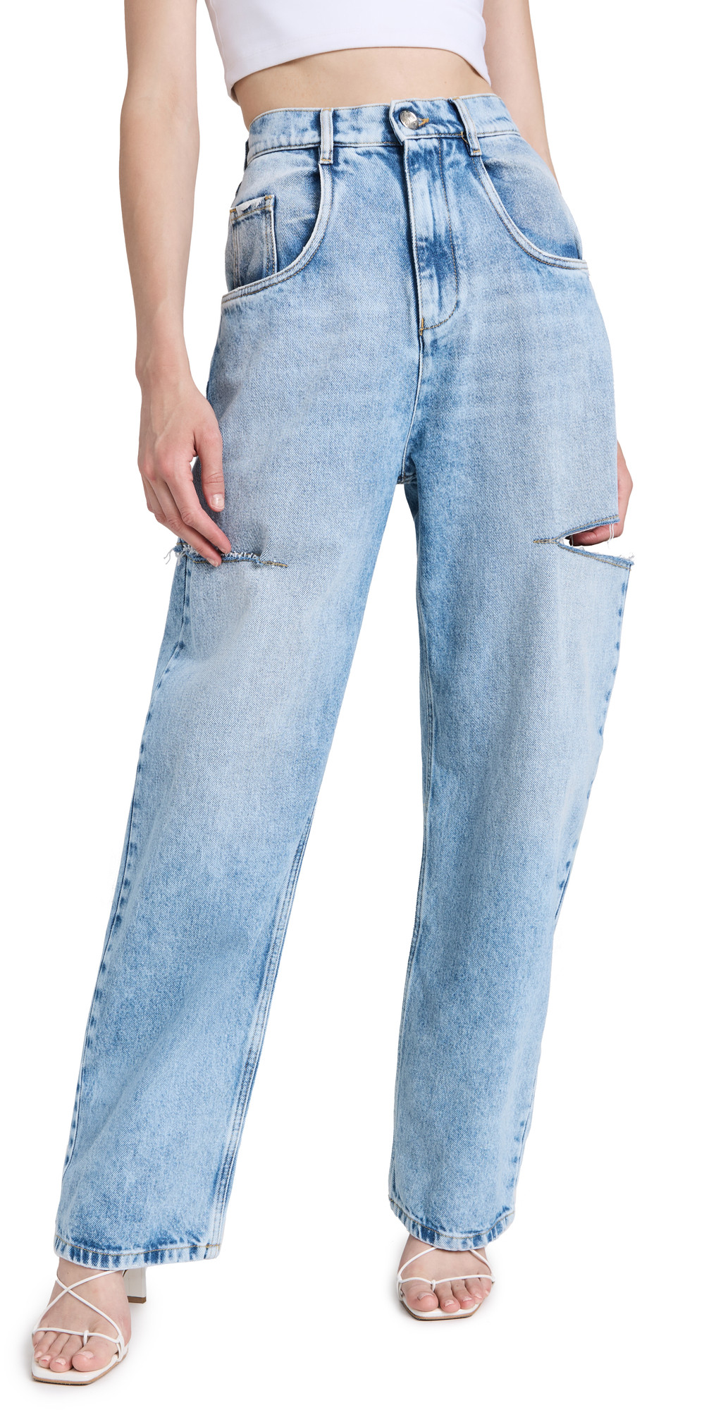 Maison Margiela Denim jeans with slash details | Shopbop