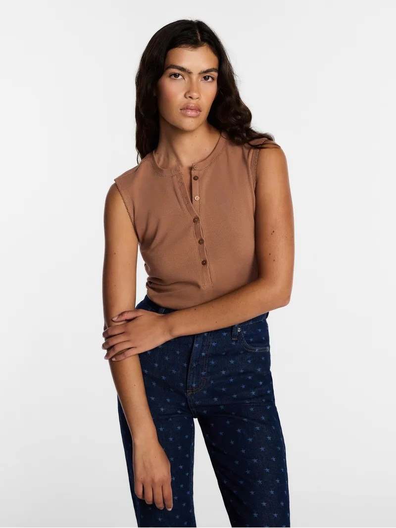 Kacey Lee Women's Henley Tank Top, Sizes XS-XXL | Walmart (US)