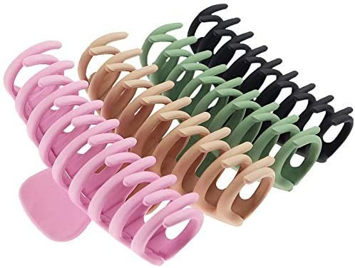 TOCESS Big Hair Claw Clips for Women Large Claw Clip for Thin Thick Curly Hair 90's Strong Hold 4... | Amazon (US)