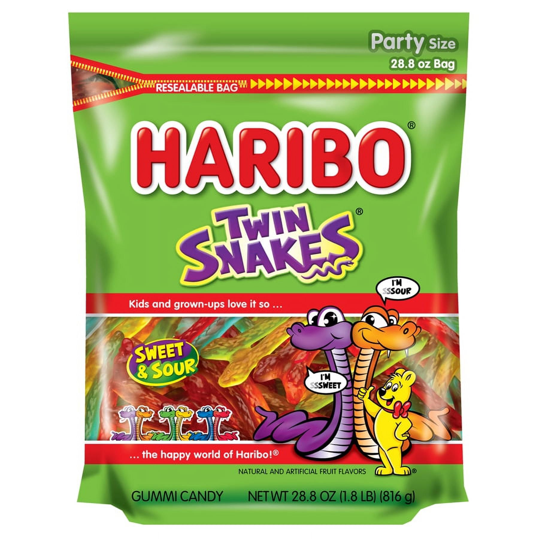 Haribo Twin Snakes Sweet & Sour Gummi Candies Party Size, 28.8 Oz. | Walmart (US)