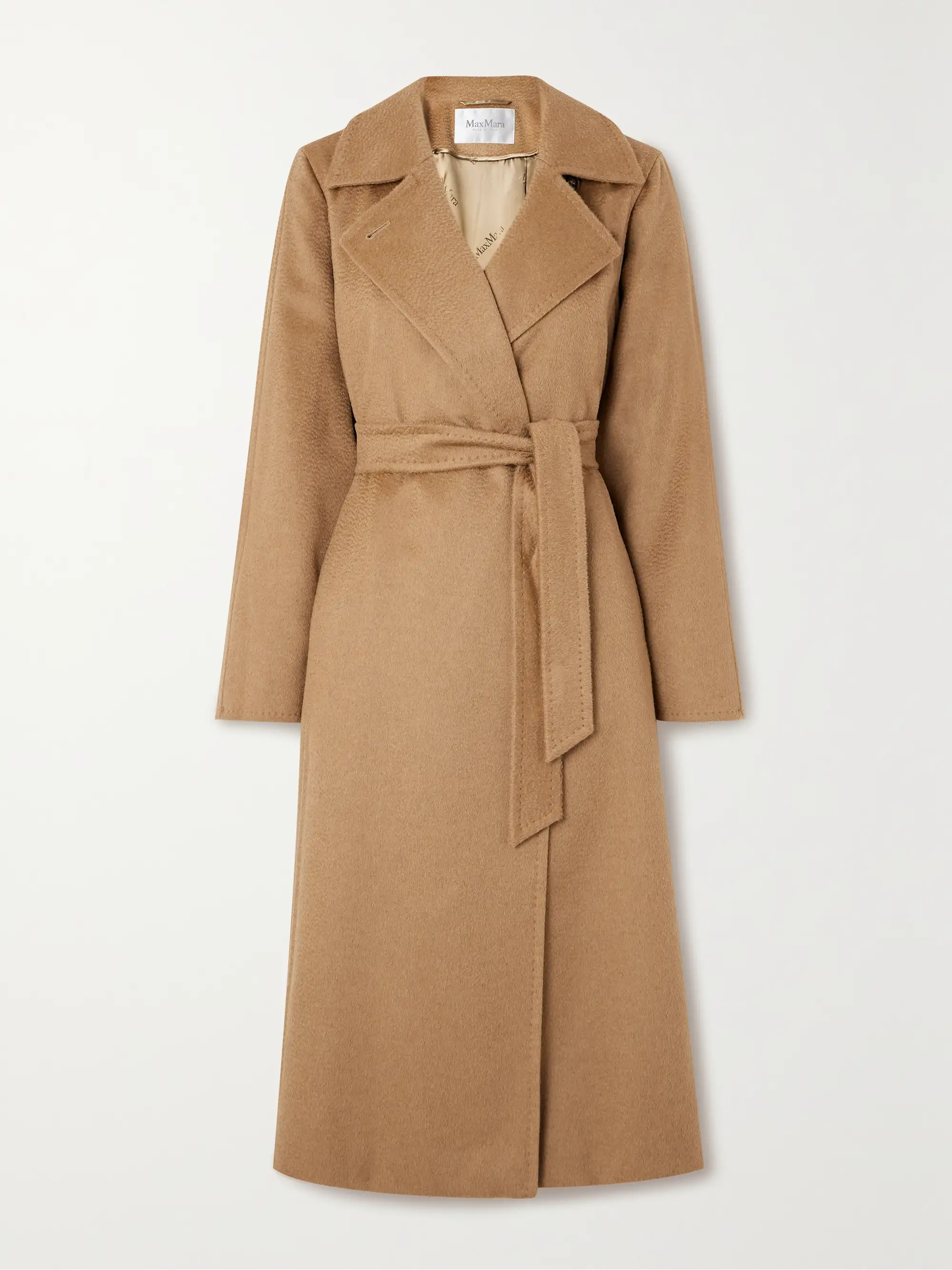 Manuela Icon belted camel hair coat | NET-A-PORTER (US)