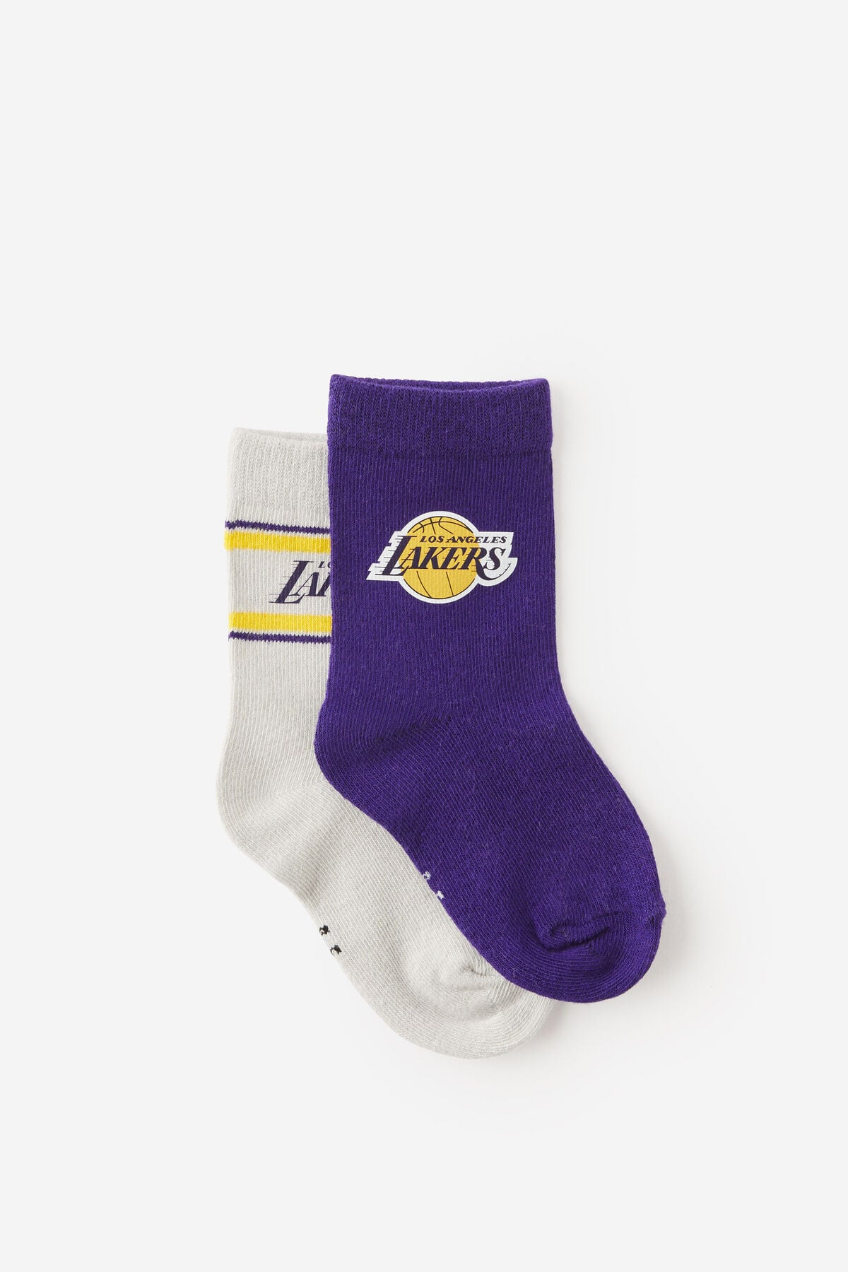 LA Lakers 2Pk Crew Sock | Cotton On (US)