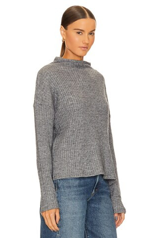 Bobi Turtleneck Sweater Top in Charcol from Revolve.com | Revolve Clothing (Global)