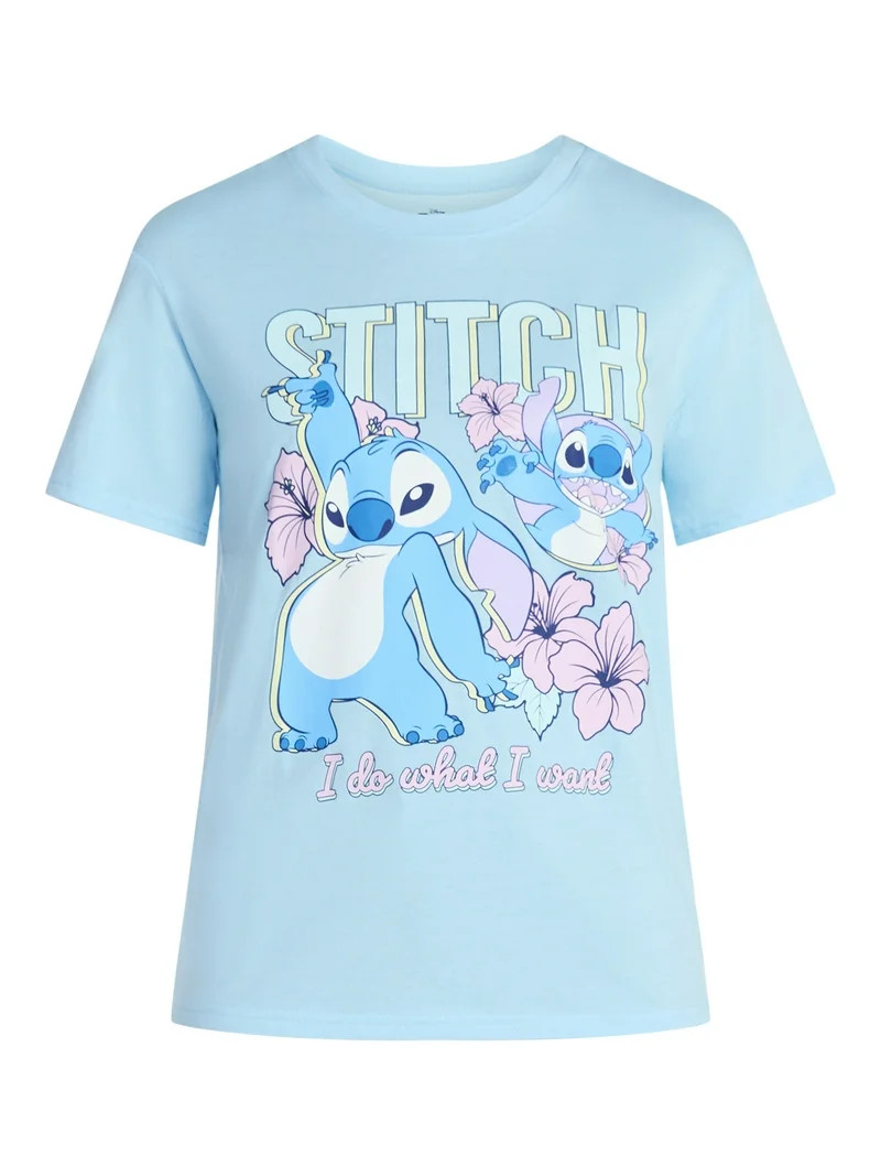 Stitch Women's Graphic Tee with Short Sleeves, Sizes XXS-XXL | Walmart (US)