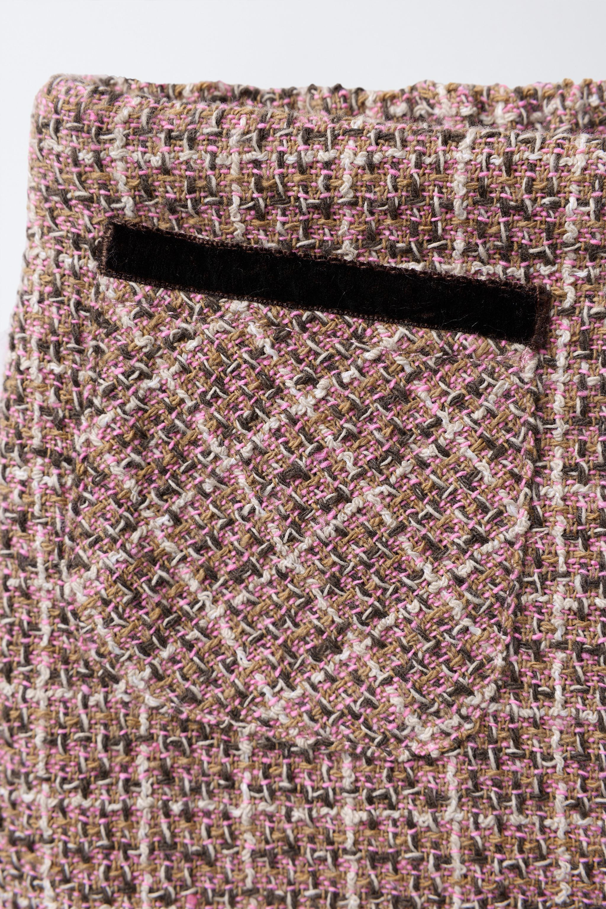 PRINTED VELVET POCKET SKORT | Zara Canada