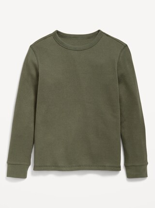 Long-Sleeve Waffle-Knit T-Shirt for Boys | Old Navy (US)