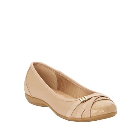 Women's Time and Tru Buckle Toe Flat | Walmart (US)