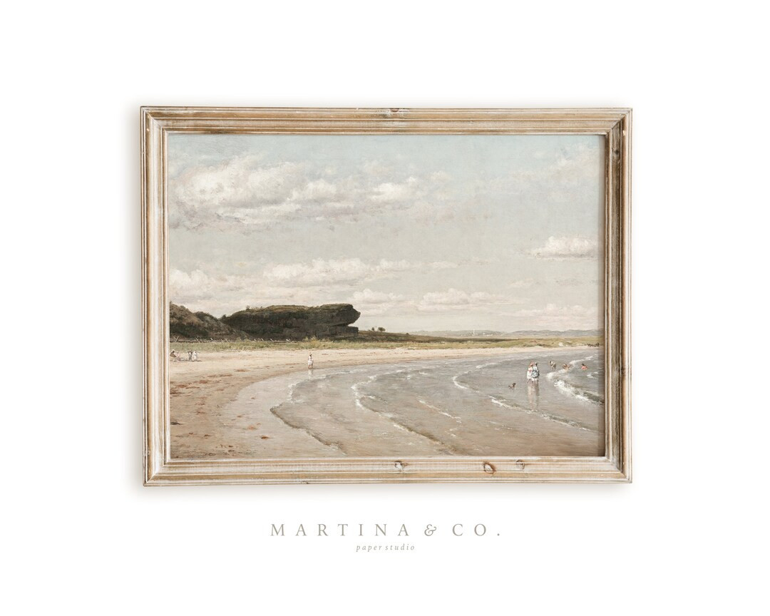 Beach Day | Vintage Painting | Digital PRINTABLE Wall Art | Etsy (CAD)