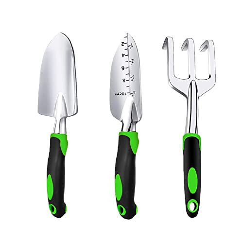 Garden Tool Set, 3 Piece Gardening Tools Includes Garden Trowel, Transplant Trowel and Hand Rake with Non-Slip Ergonomic Handle, Heavy Duty Gardening Kit for Gardening Planting, Gardening Gifts | Amazon (US)