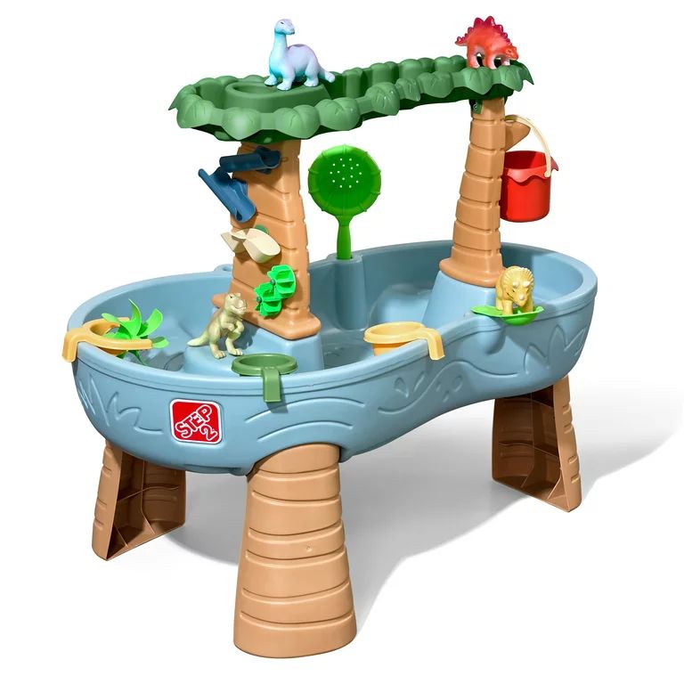 Step2 Dino Showers Gray Plastic Water Table for Toddlers with 13-piece Playset | Walmart (US)