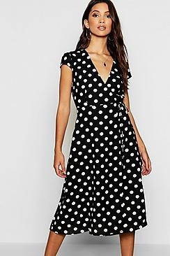 Boutique  Polka Dot Wrap Dress | Boohoo.com (US & CA)