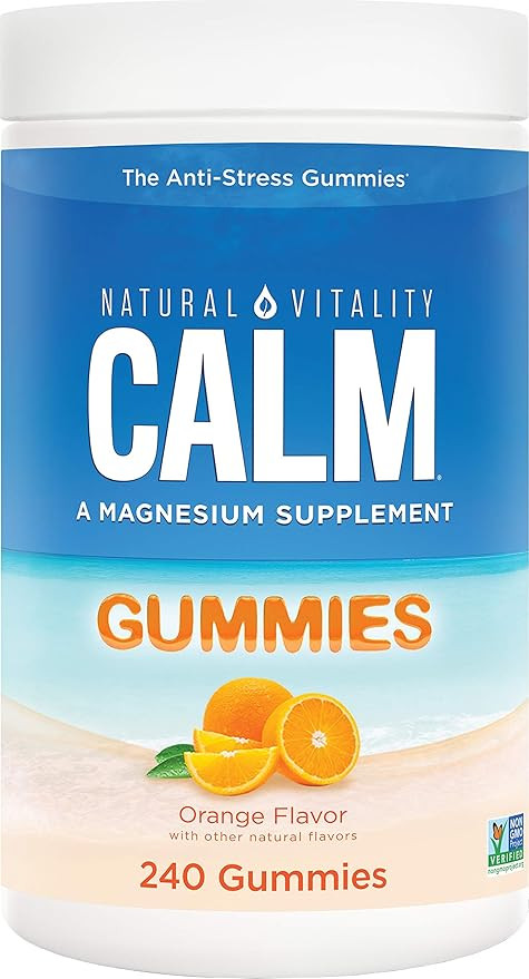 Amazon.com: Natural Vitality Calm, Magnesium Citrate Supplement, Stress Relief Gummies, Supports ... | Amazon (US)