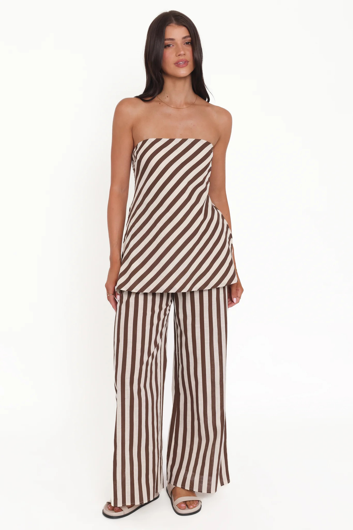 Kim Pant Set - Brown Stripe | Petal & Pup (US)